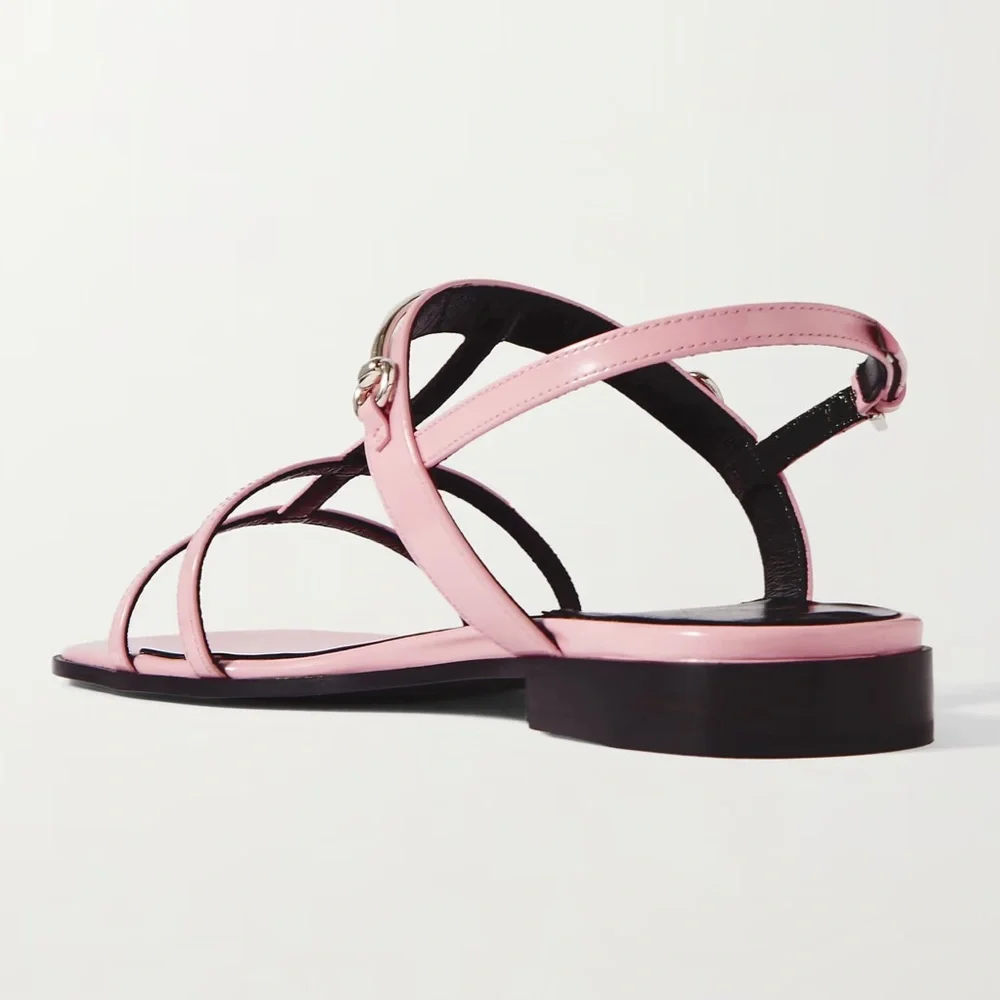 Gucci Divine Cage Horsebit Leather Sandals Dolly Pink Size 35 EU / 5 US NWOB - Picture 9 of 10